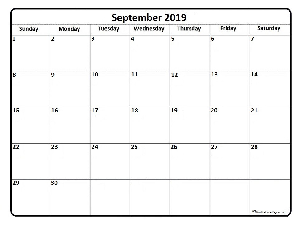 CAL=September 2019 calendar