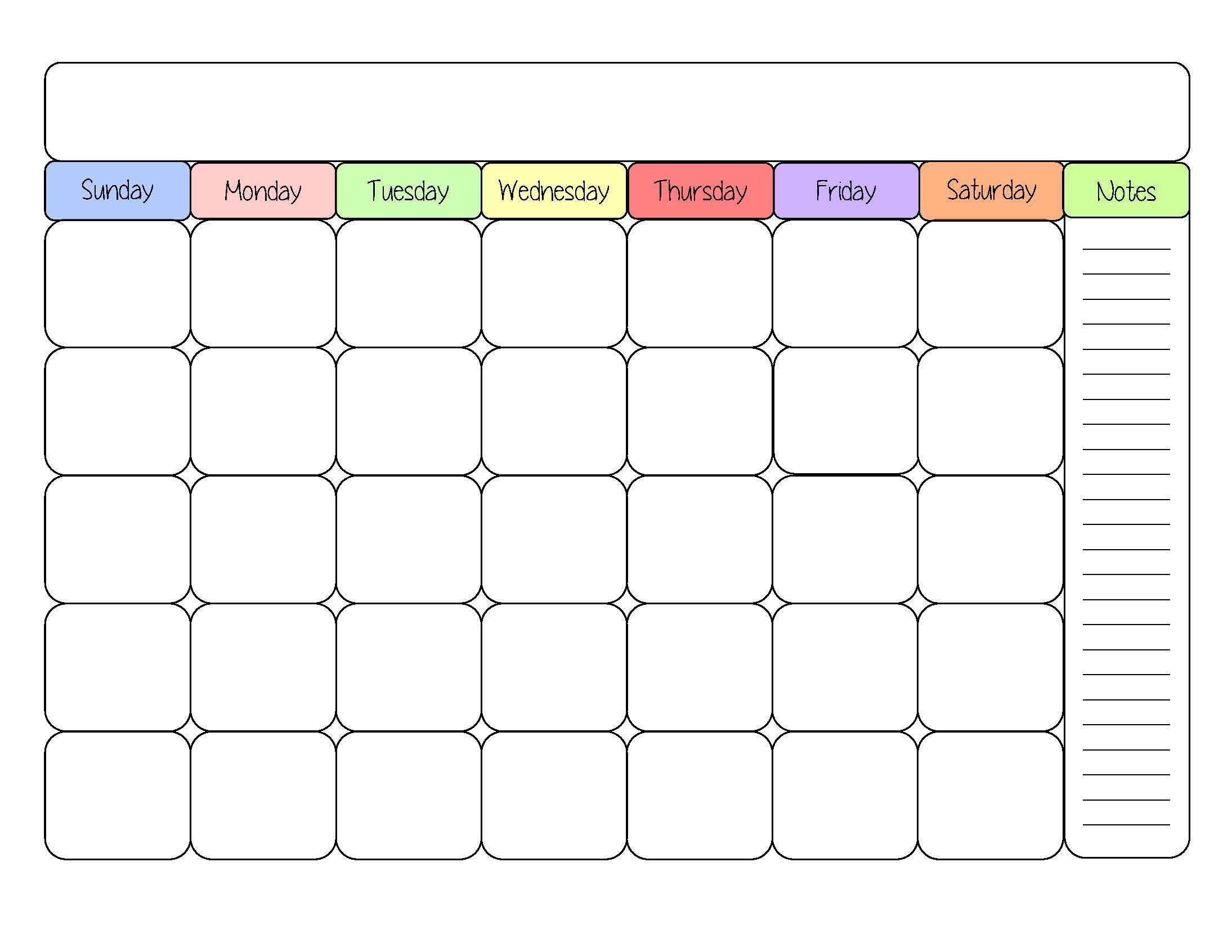 A Printable Calendar Printable Weekly Calendars – 2017 Printable Calendar