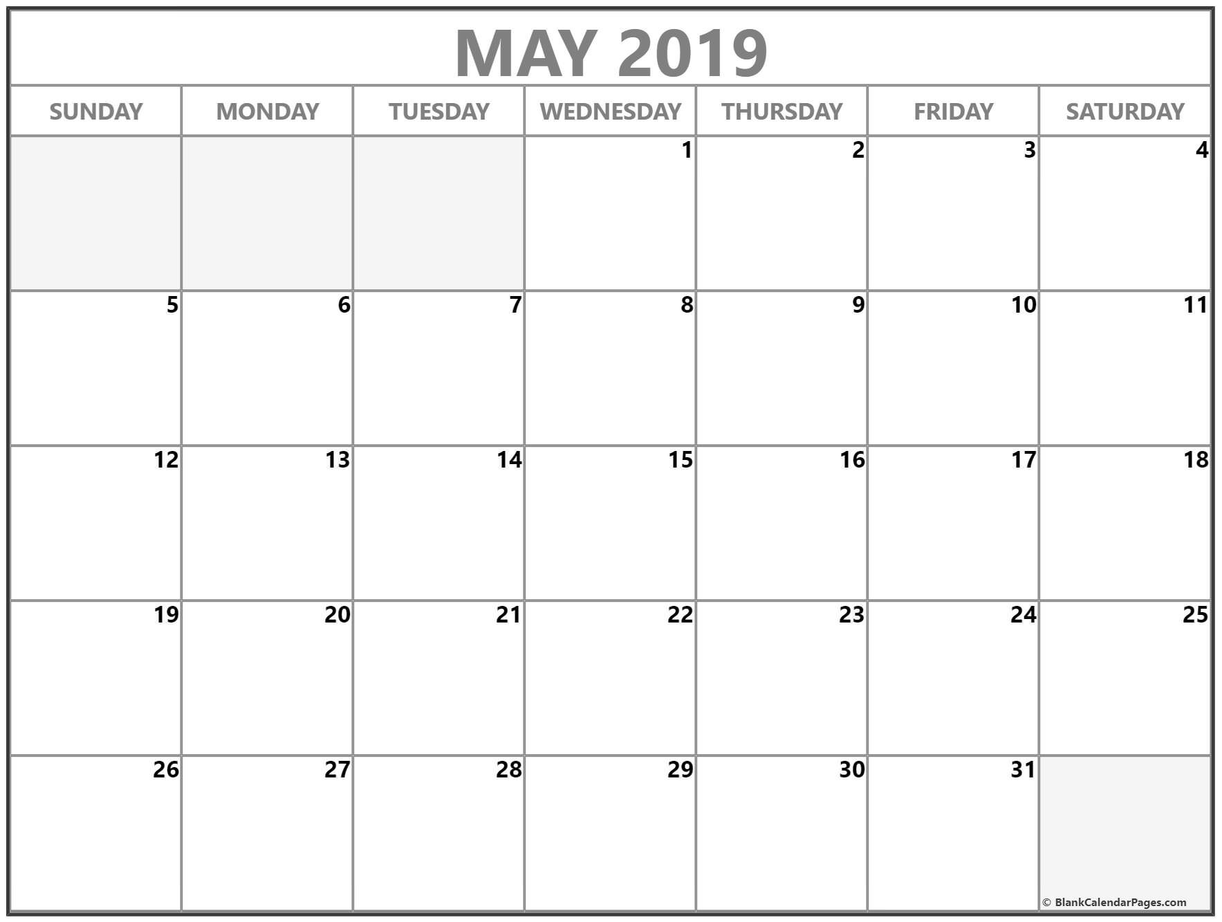 CAL=May 2019 calendar