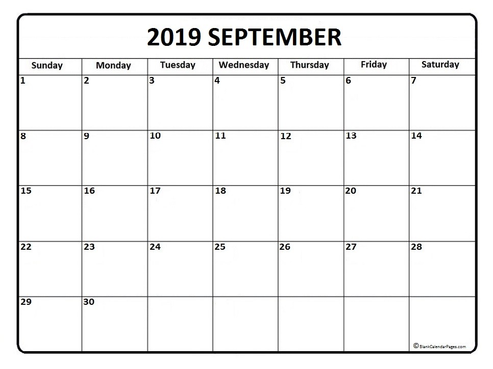 CAL=September 2019 calendar