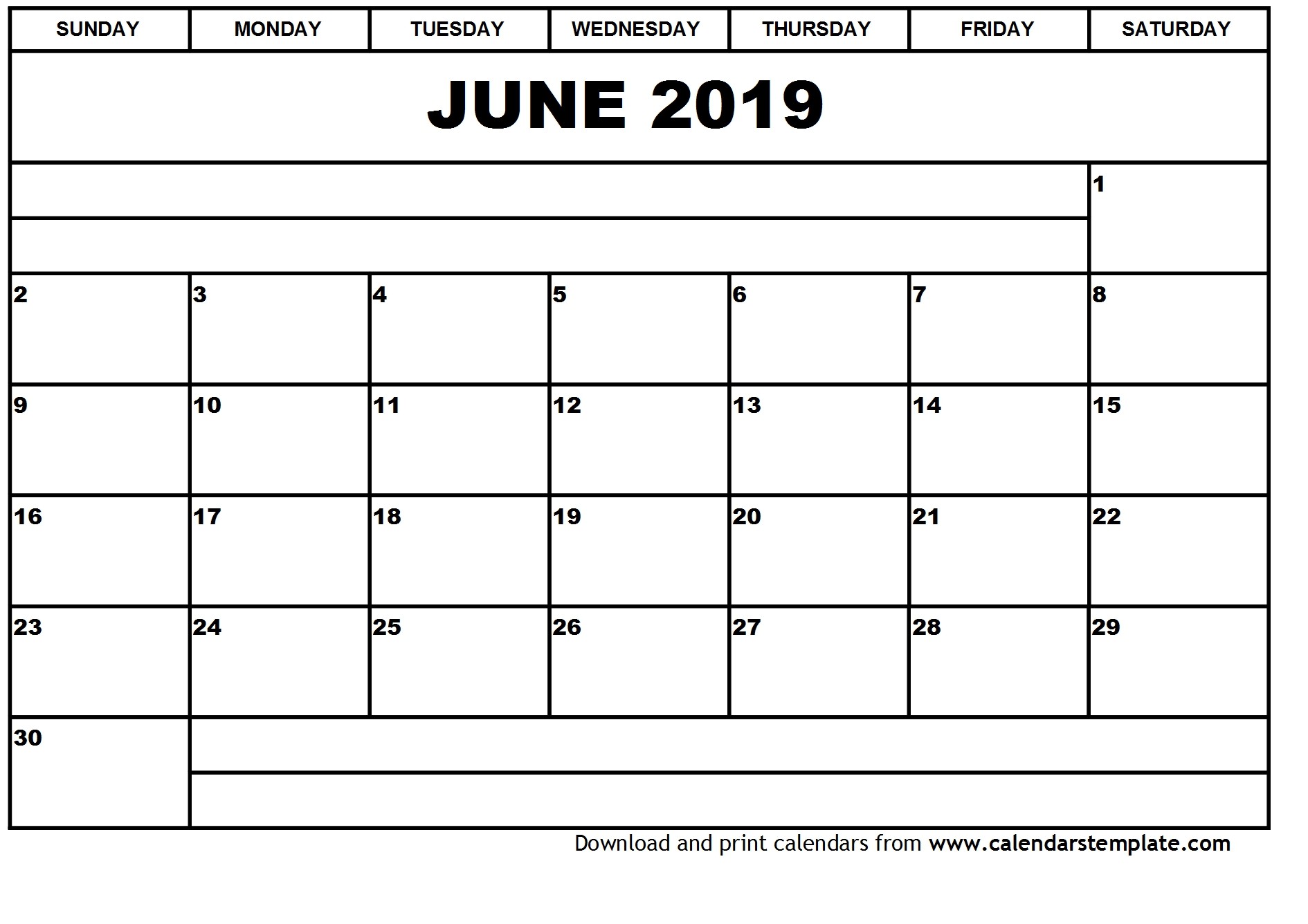 june 2019 calendar printable