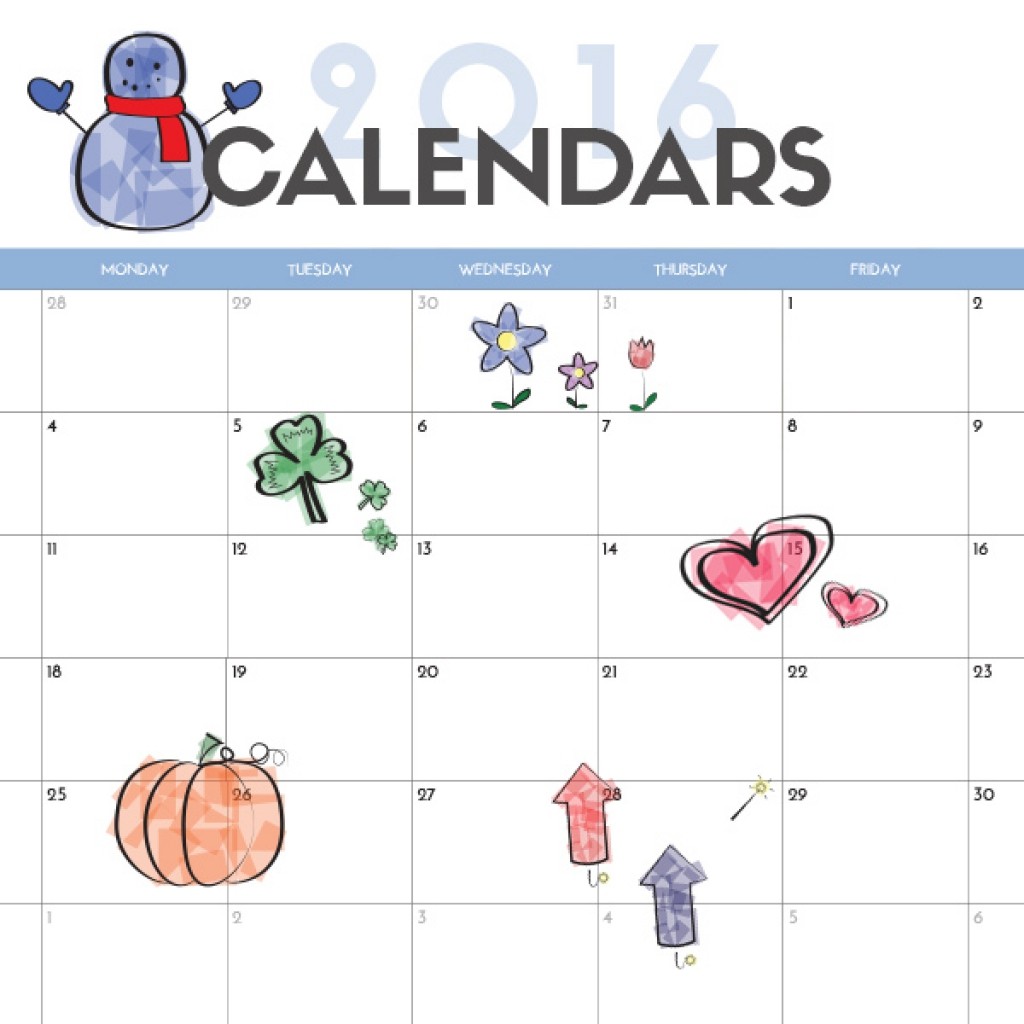 Childrens Printable Calendar Calendar Clipart Children S Pencil and In Color Calendar