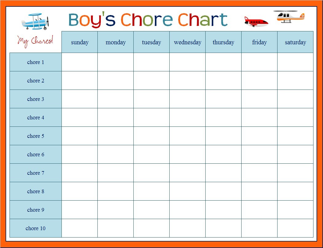 Chore Calendar Printable 9 Best Of Monthly Chore Chart Printable Templates