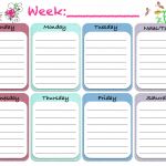 Lovely Cute Printable Weekly Calendar | Free Printable Calendar Monthly