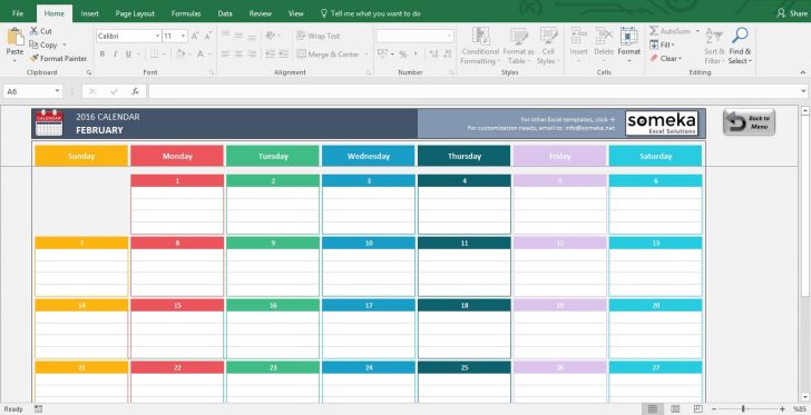 Fresh Excel Printable Calendar | Free Printable Calendar Monthly