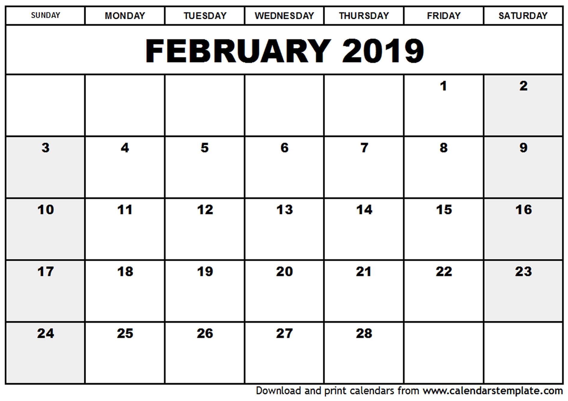 february 2019 calendar template 1720