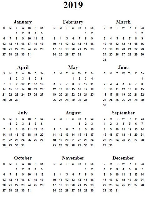 Best Of Free 2019 Printable Calendar | Free Printable Calendar Monthly
