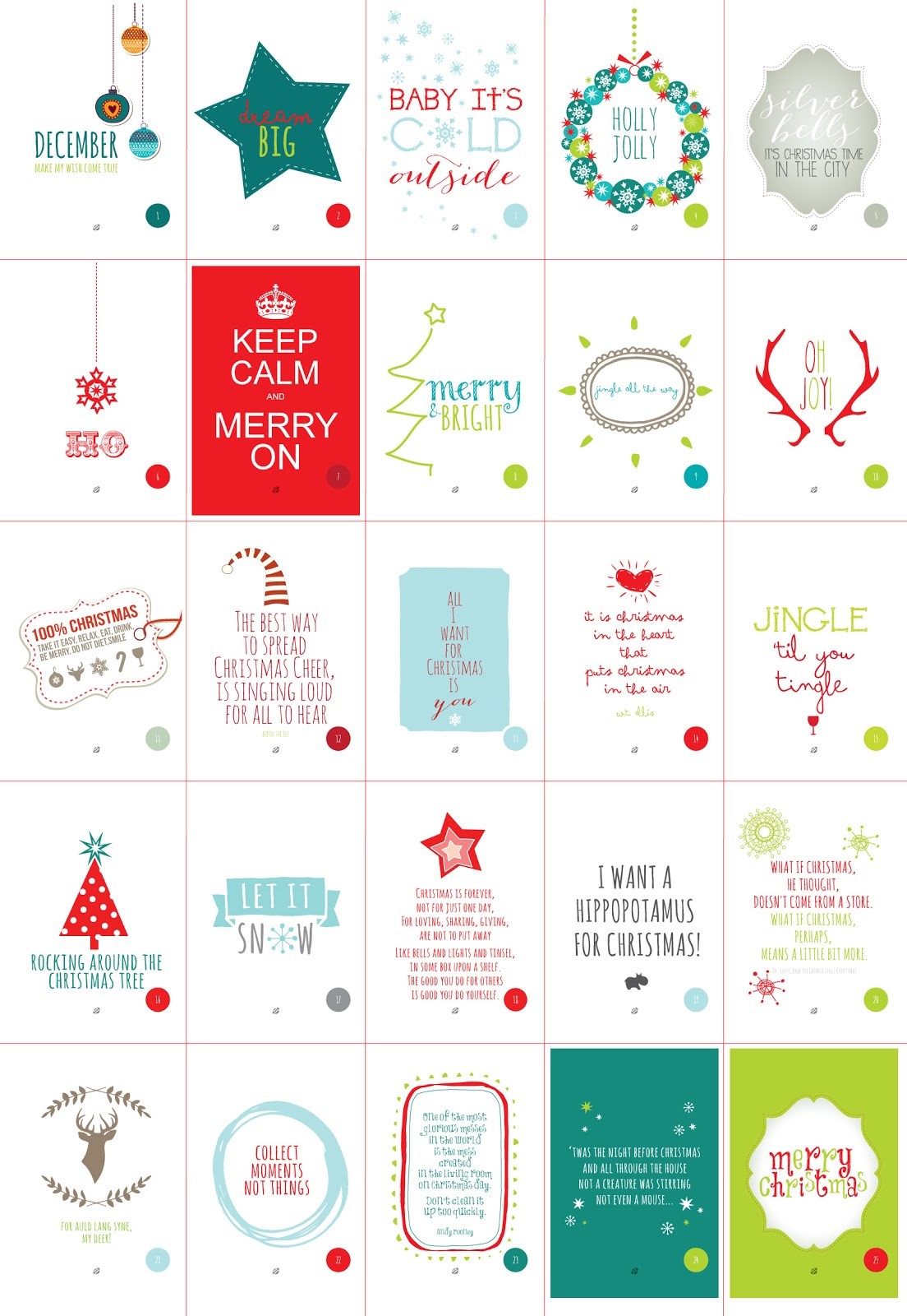 christmas cheer advent calendar