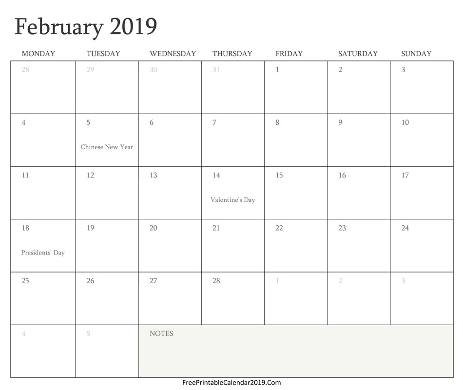 freeprintablecalendar2019