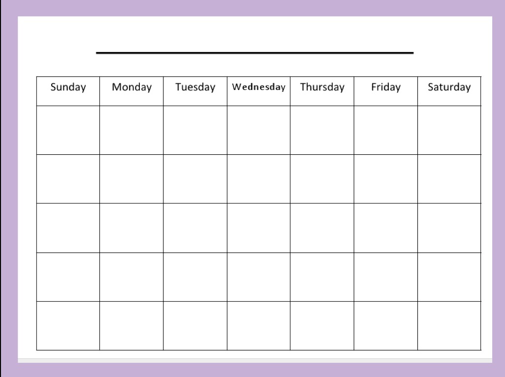 Free Printable Calendar Templates for Teachers Blank Month Calendar organizing Cleaning