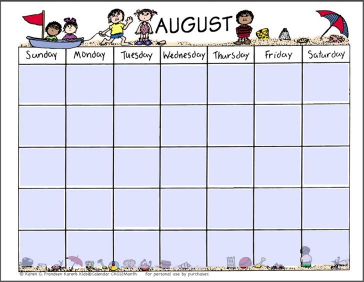 Awesome Kids Calendar Printable | Free Printable Calendar Monthly