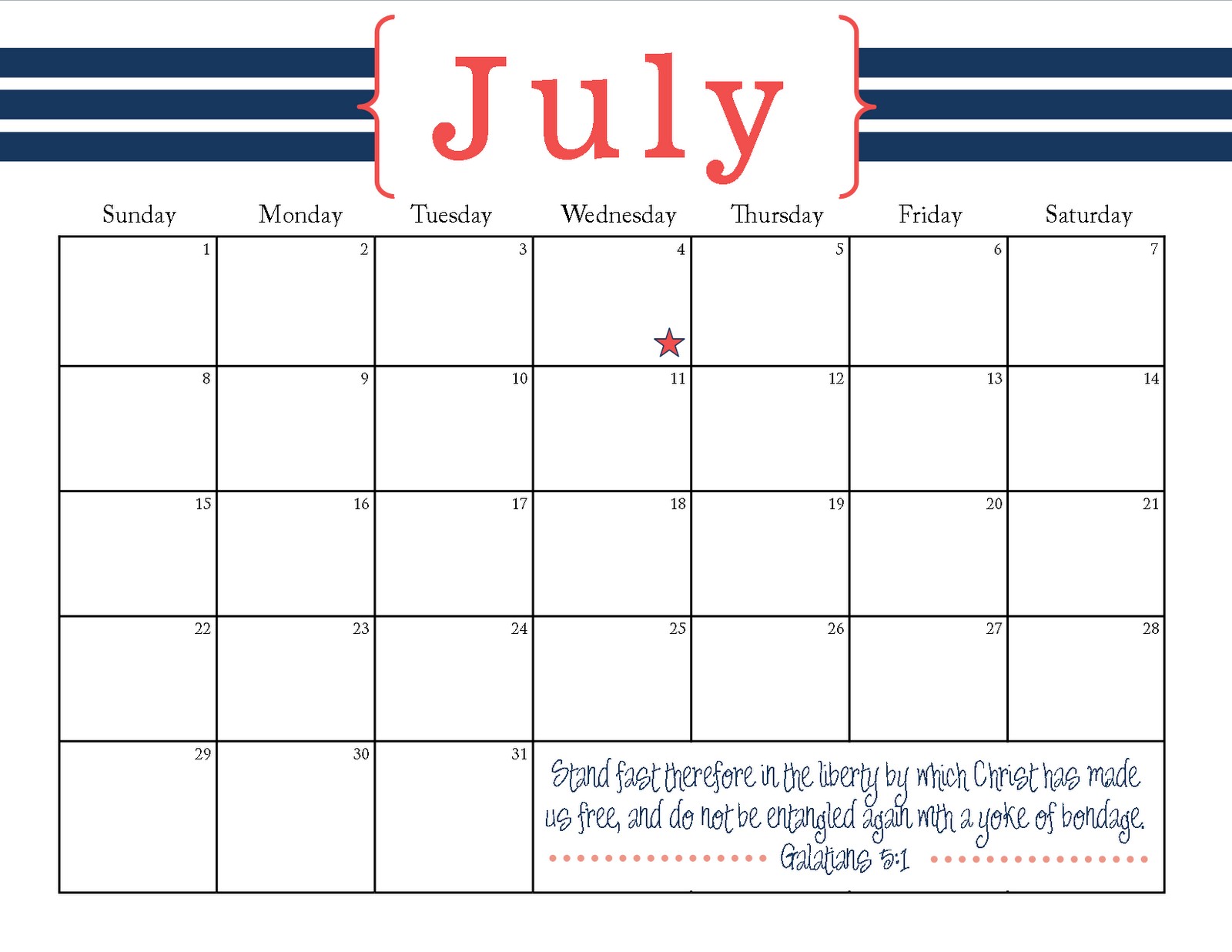 create a printable calendar