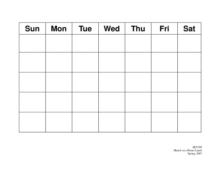 Unique Plain Calendar Printable | Free Printable Calendar Monthly