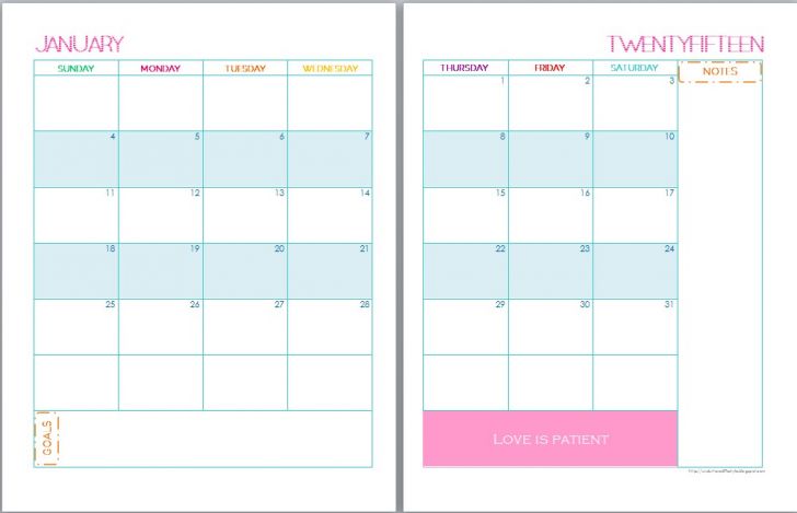 Awesome Printable 2 Page Monthly Calendar | Free Printable Calendar Monthly