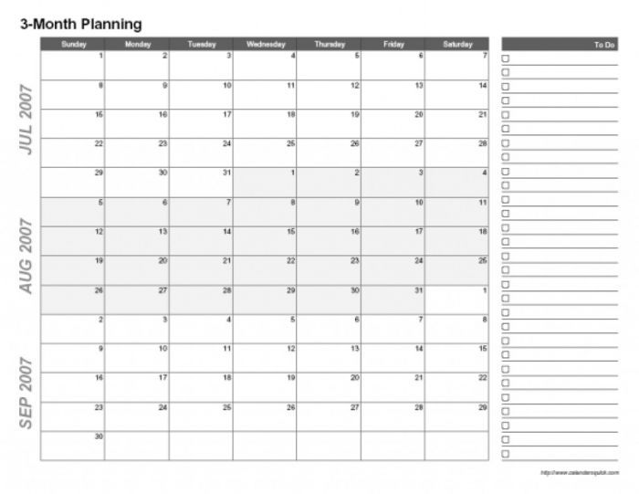 Fresh Printable 3 Month Calendar Free Printable Calendar Monthly