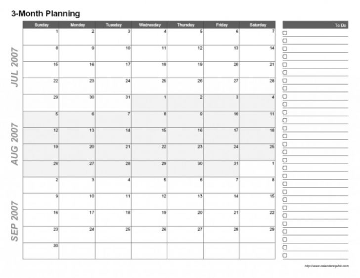 Fresh Printable 3 Month Calendar Free Printable Calendar Monthly