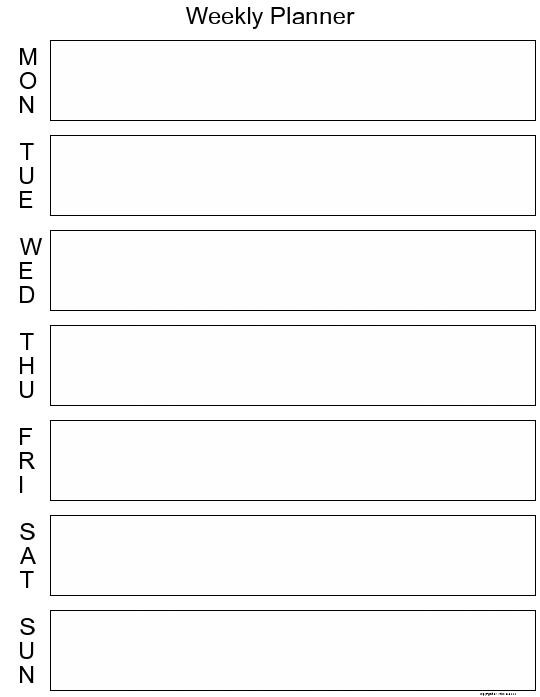 post 7 day planner printable