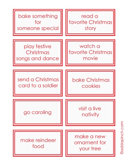 post printable advent calendar ideas