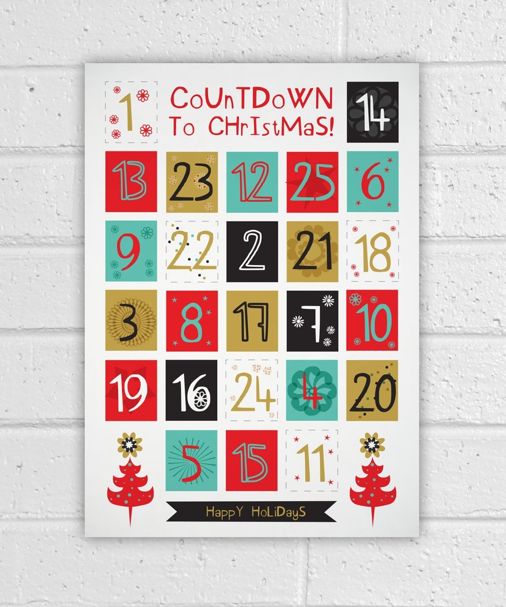 printable advent calendar holiday diy