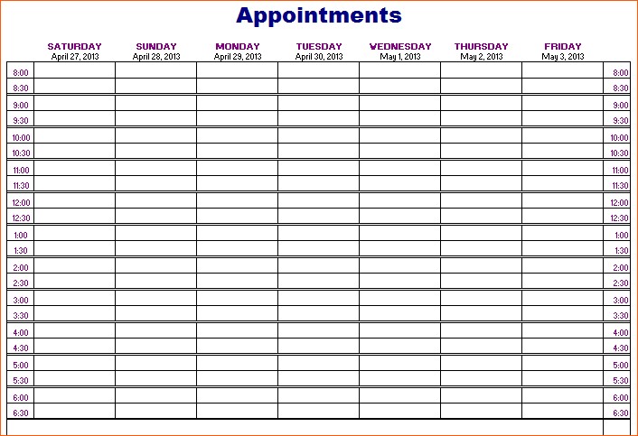 fresh printable appointment calendars free printable calendar monthly