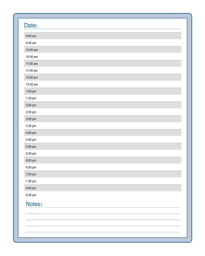 Printable Blank Daily Calendar Free Printable Blank Daily Calendar