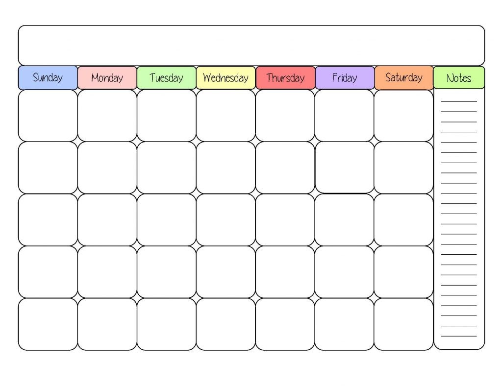 Printable Calendar Blank Free Printable Calendar Templates