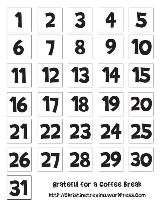 fresh printable calendar numbers free printable calendar