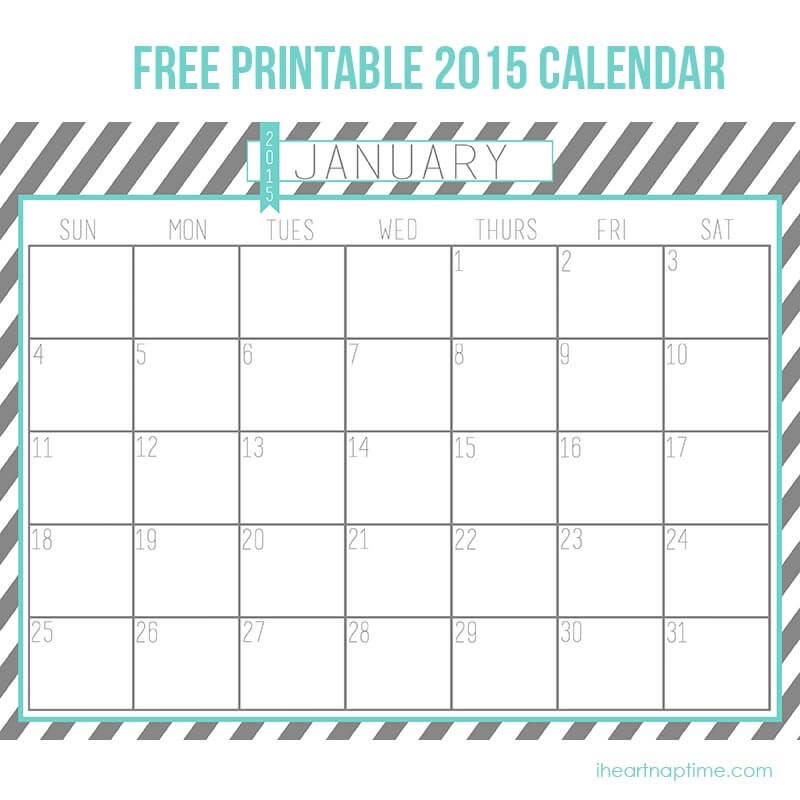 free 2015 printable calendar by month