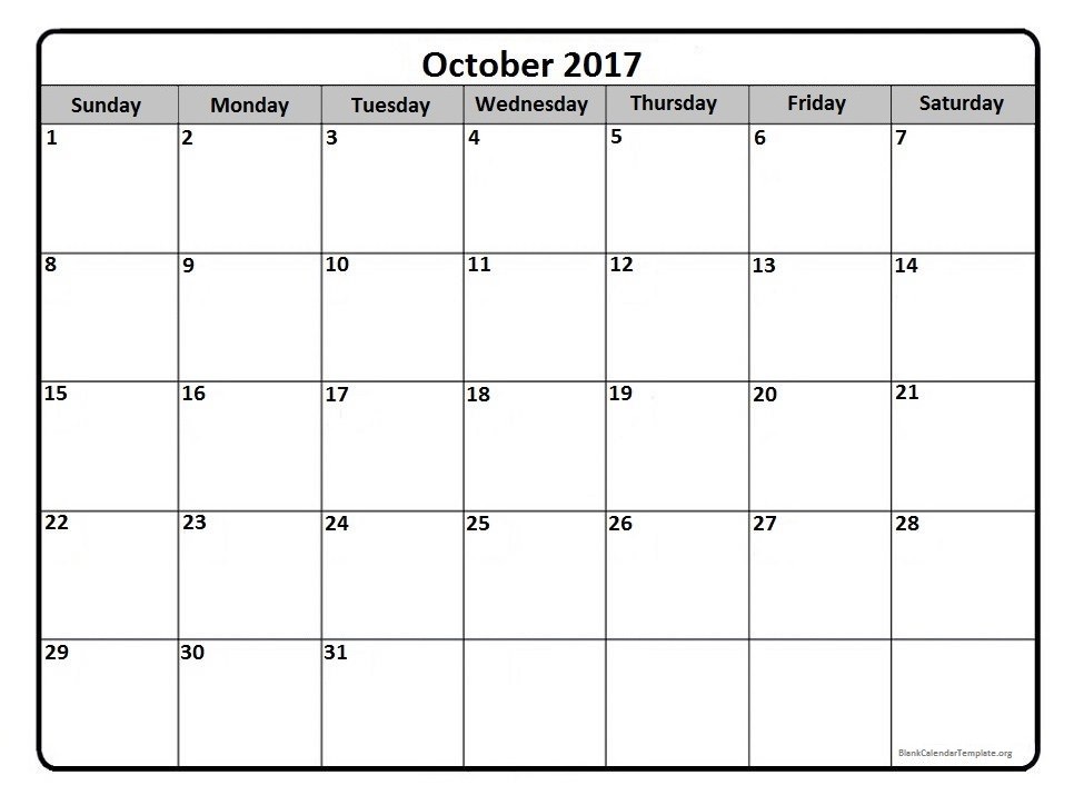 CAL=October 2017 calendar