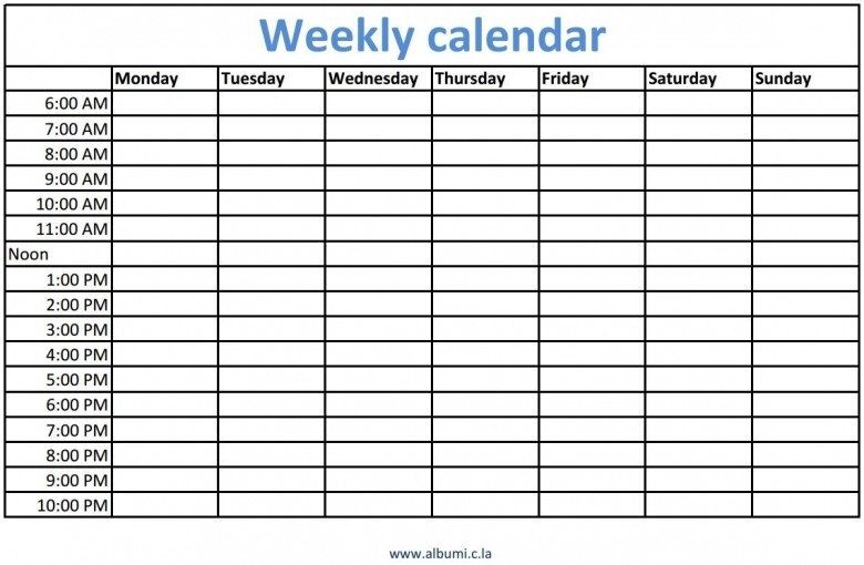 weekly calendar with time slots 2037