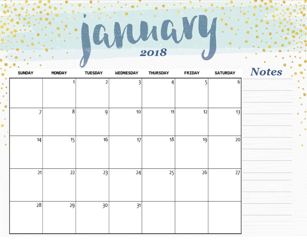 free printable 2018 desk calendar