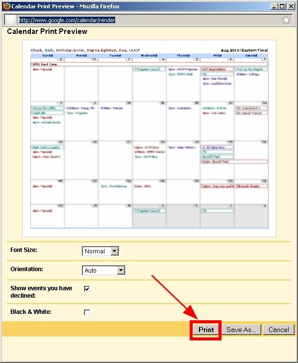 Printable Google Calendar Google Calendar Print Your Calendar and Post the Family