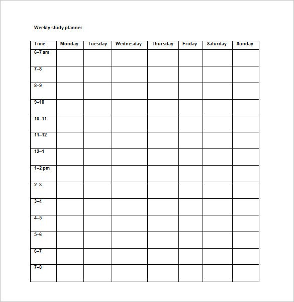 Printable Study Calendar 19 Study Schedule Templates Pdf Doc