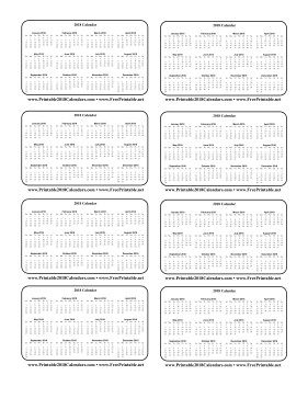 2018 Wallet Calendar