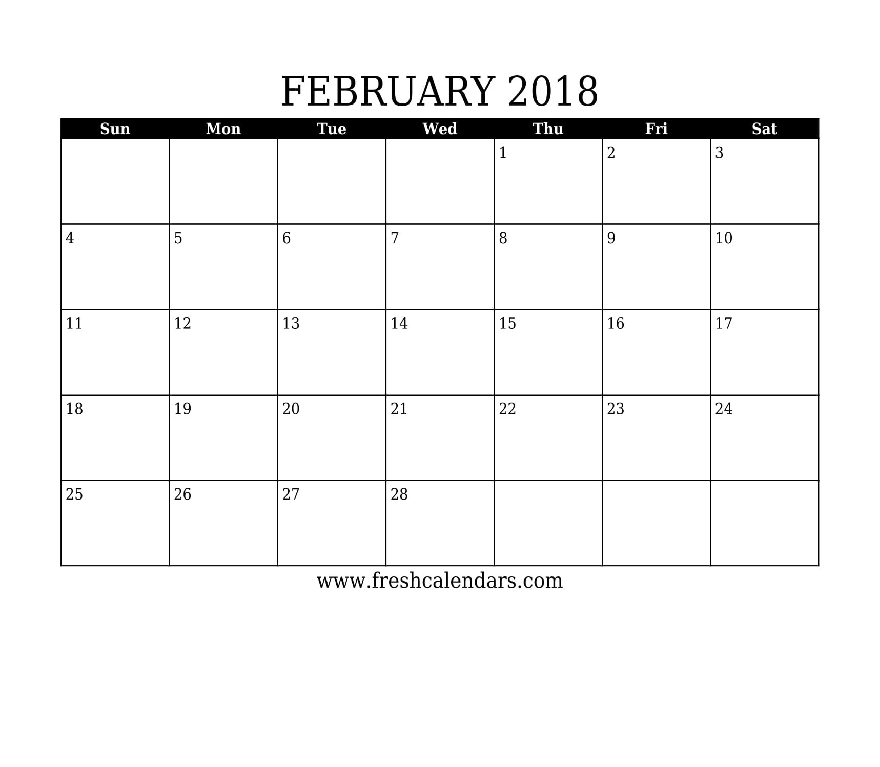 Simple Printable Calendar 15 Best February 2018 Calendar Printable Templates