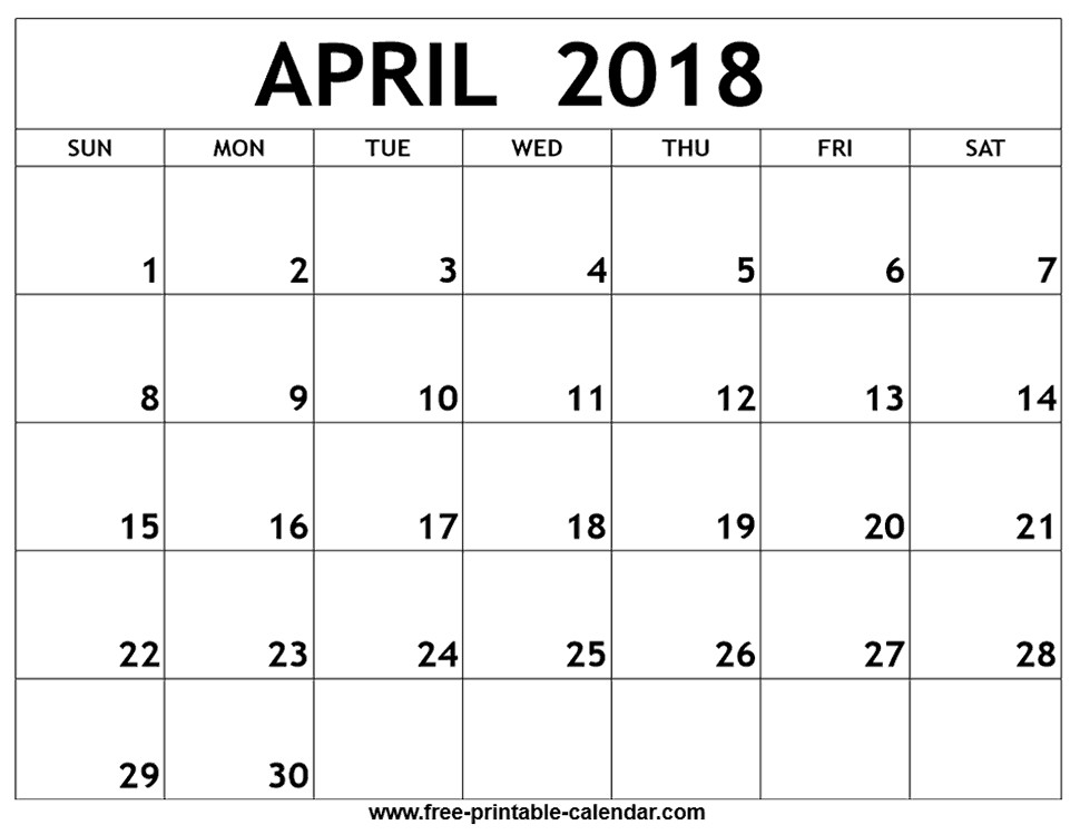 2018 printable calendars templates free