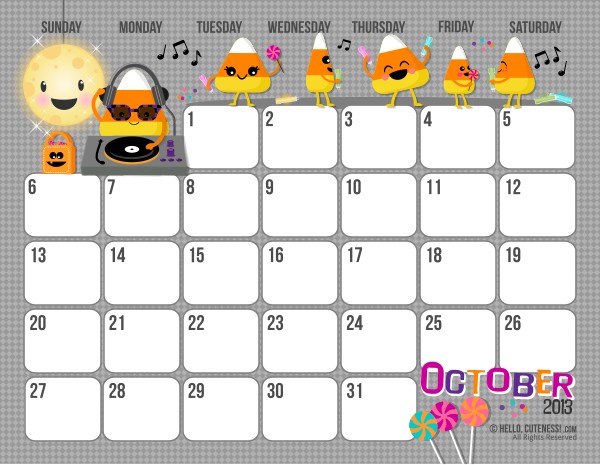 free printable 2013 calendar for kids