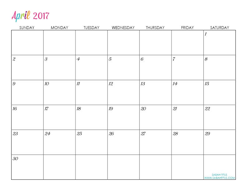 Free Printable Custom Calendar Custom Editable Free Printable 2017 Calendars Sarah Titus