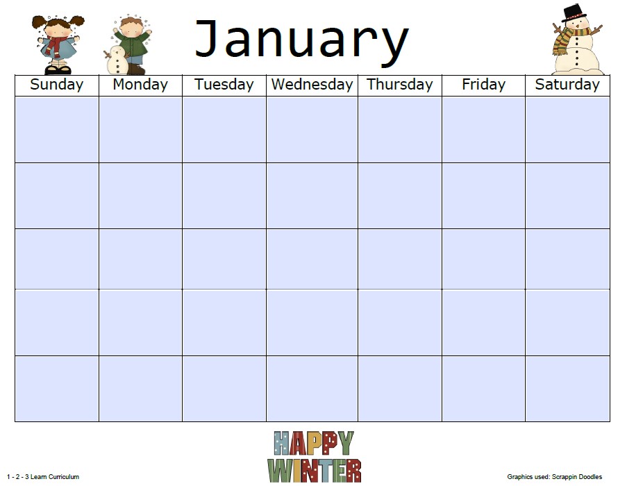 Unique Preschool Calendar Template Printables | Free Printable Calendar