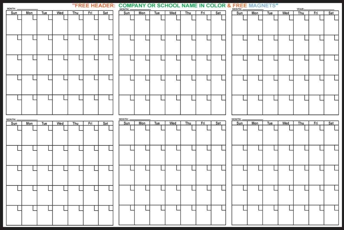 Lovely Printable 6 Month Calendar Free Printable Calendar Monthly