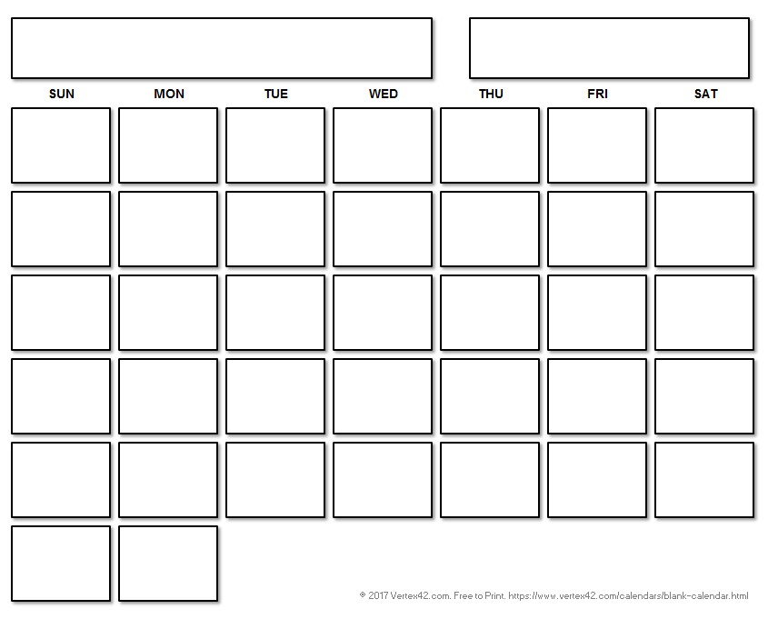 blank calendar