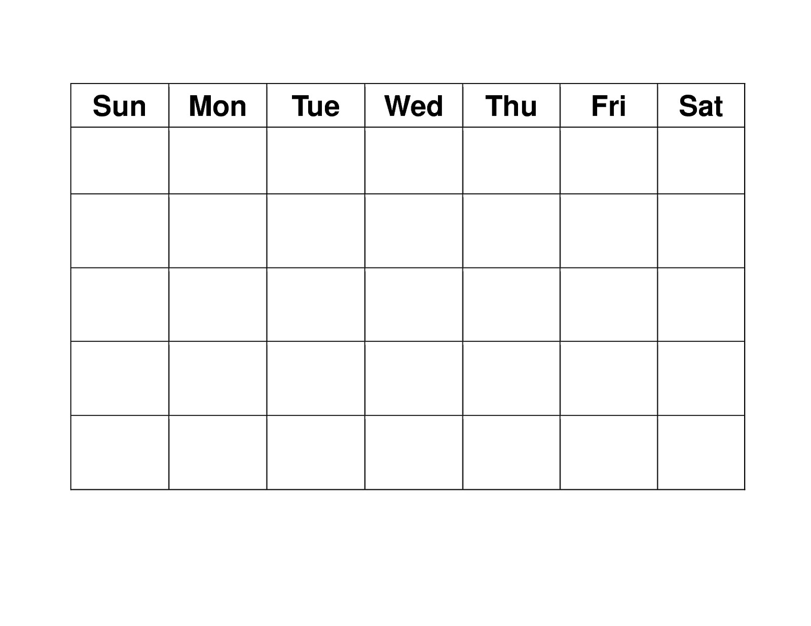 blank weekly calendars printable