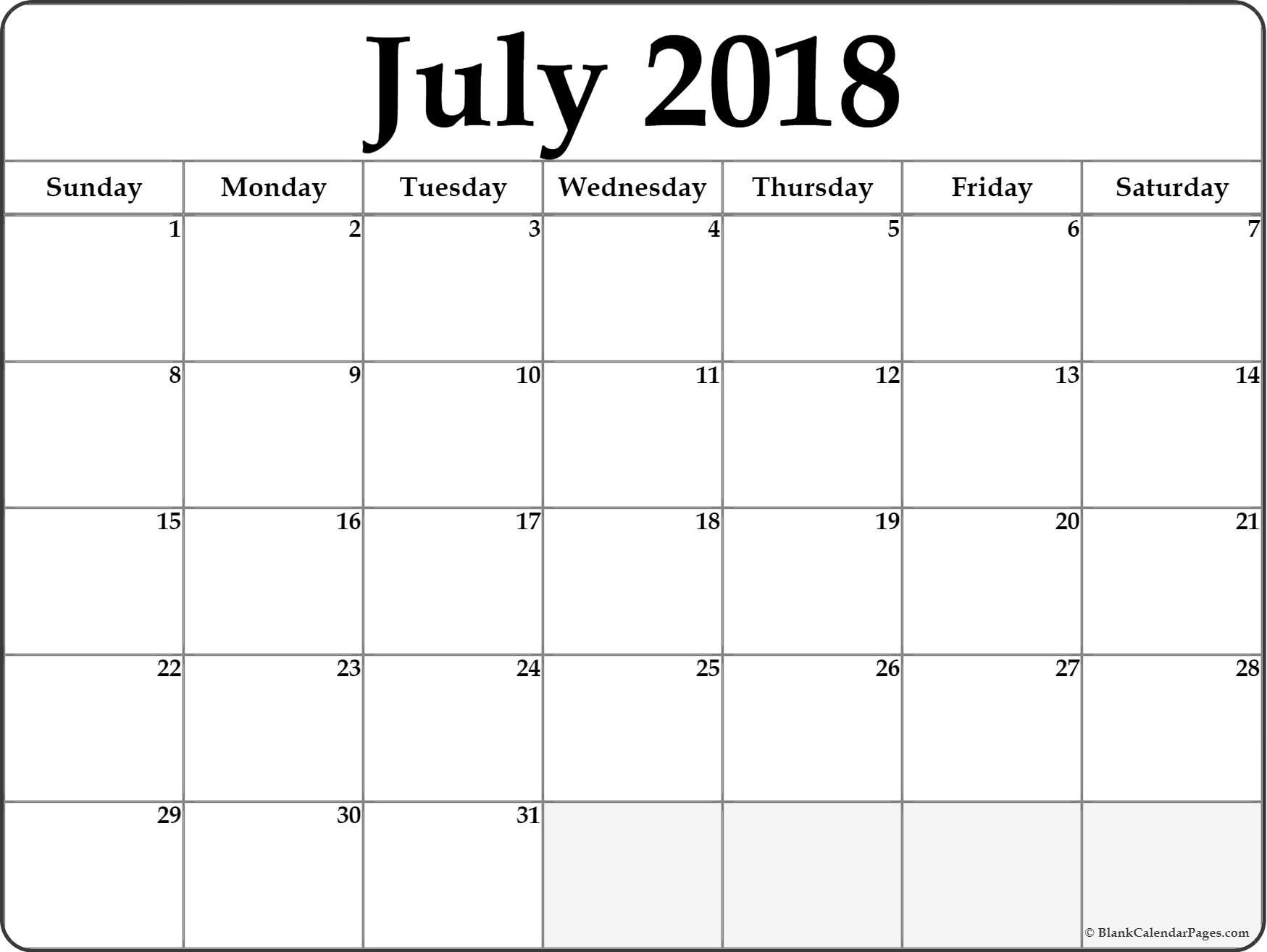 CAL=July 2018 calendar