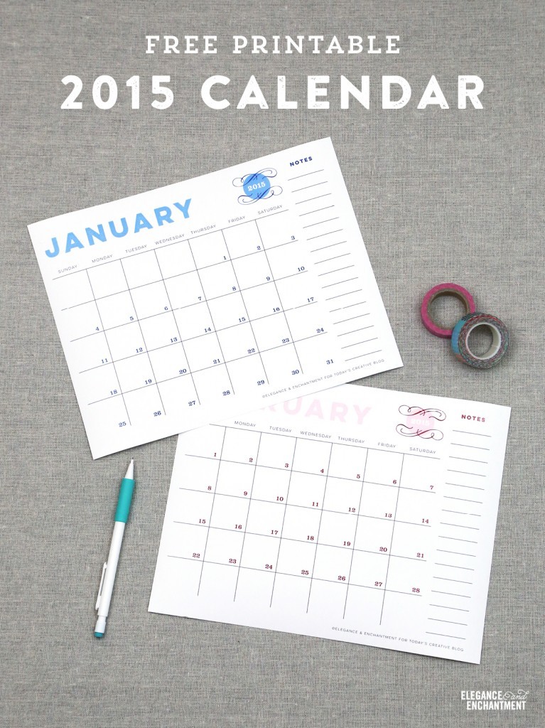 printable wall calendar