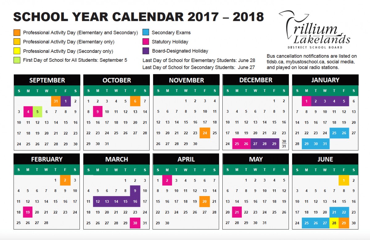 Us calendar