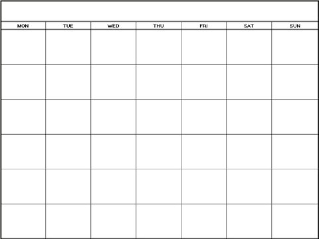 free printable blank calendar template pdf word