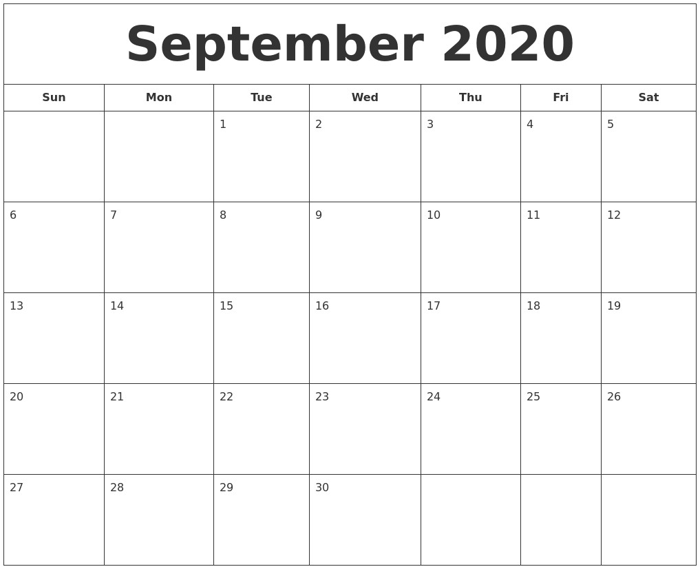 august 2020 calendar