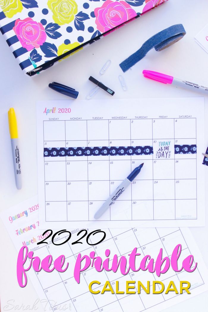 Editable Printable Calendar 2020 Custom Editable 2020 Free Printable