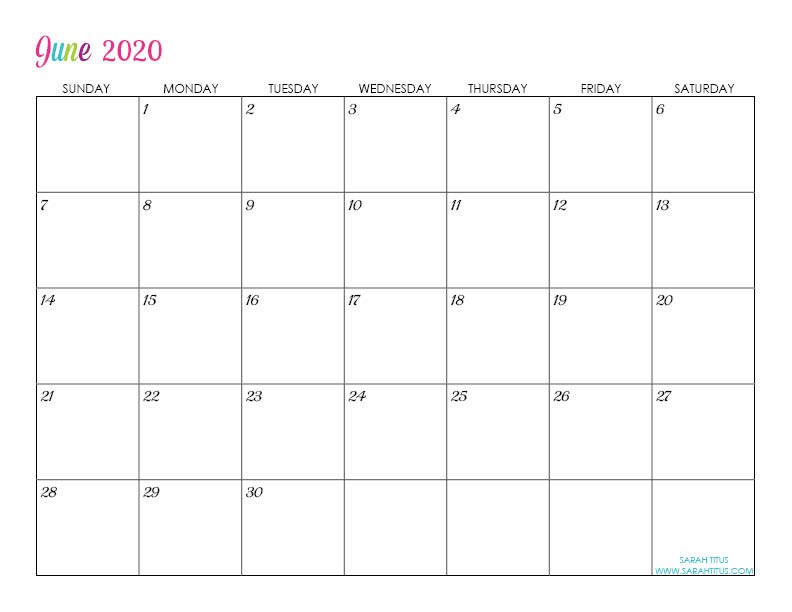 custom editable 2020 free printable calendars