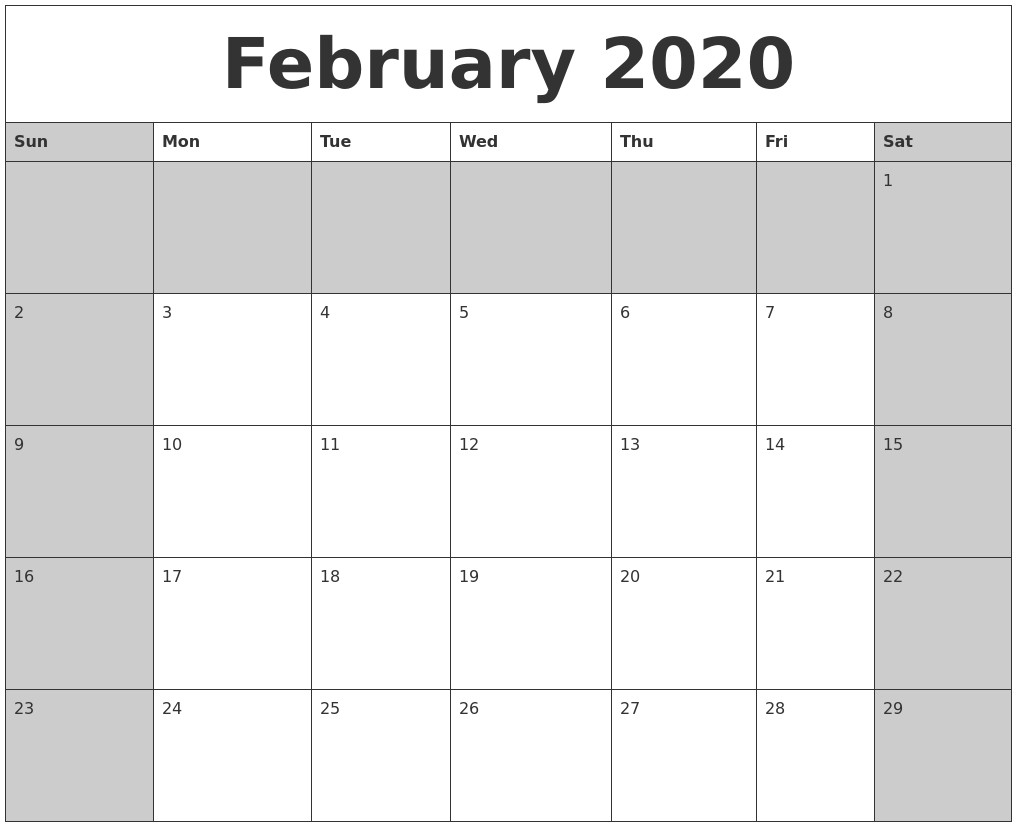 march 2020 create calendar